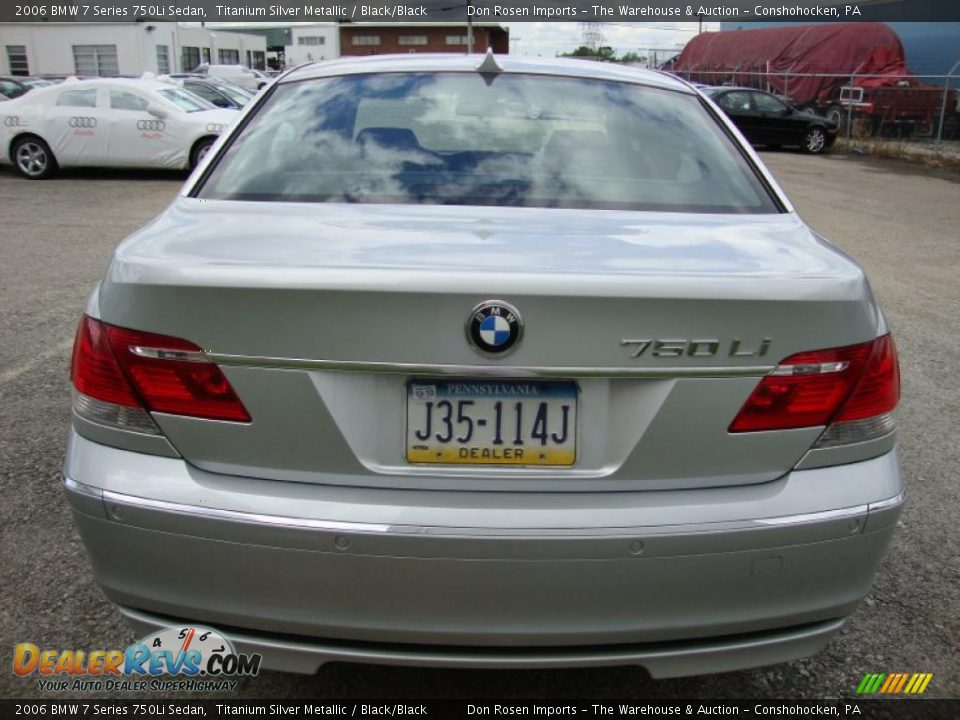 2006 BMW 7 Series 750Li Sedan Titanium Silver Metallic / Black/Black Photo #9
