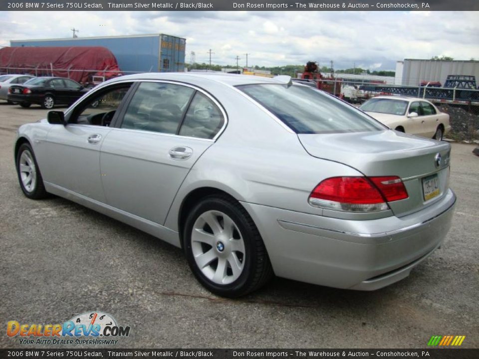 2006 BMW 7 Series 750Li Sedan Titanium Silver Metallic / Black/Black Photo #10