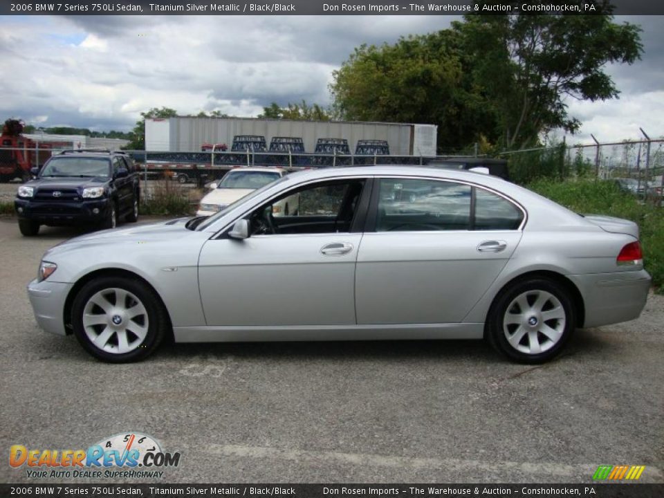 2006 BMW 7 Series 750Li Sedan Titanium Silver Metallic / Black/Black Photo #11