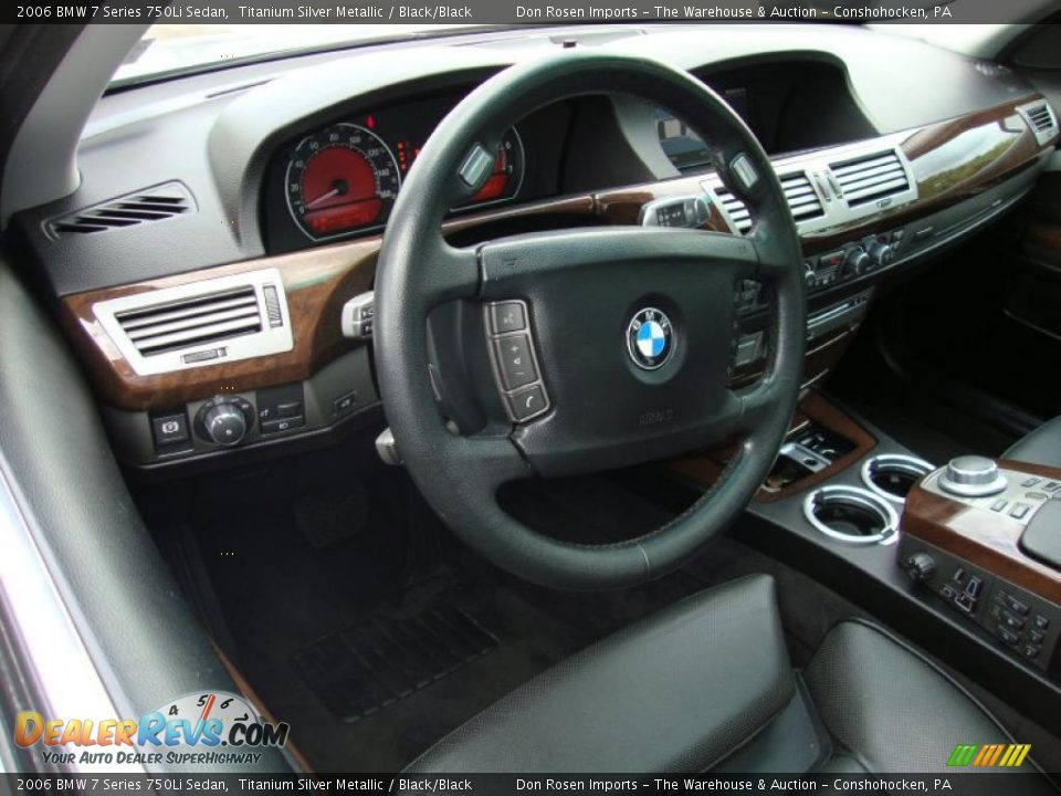 2006 BMW 7 Series 750Li Sedan Titanium Silver Metallic / Black/Black Photo #12