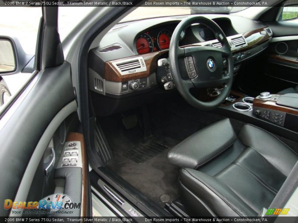 2006 BMW 7 Series 750Li Sedan Titanium Silver Metallic / Black/Black Photo #13