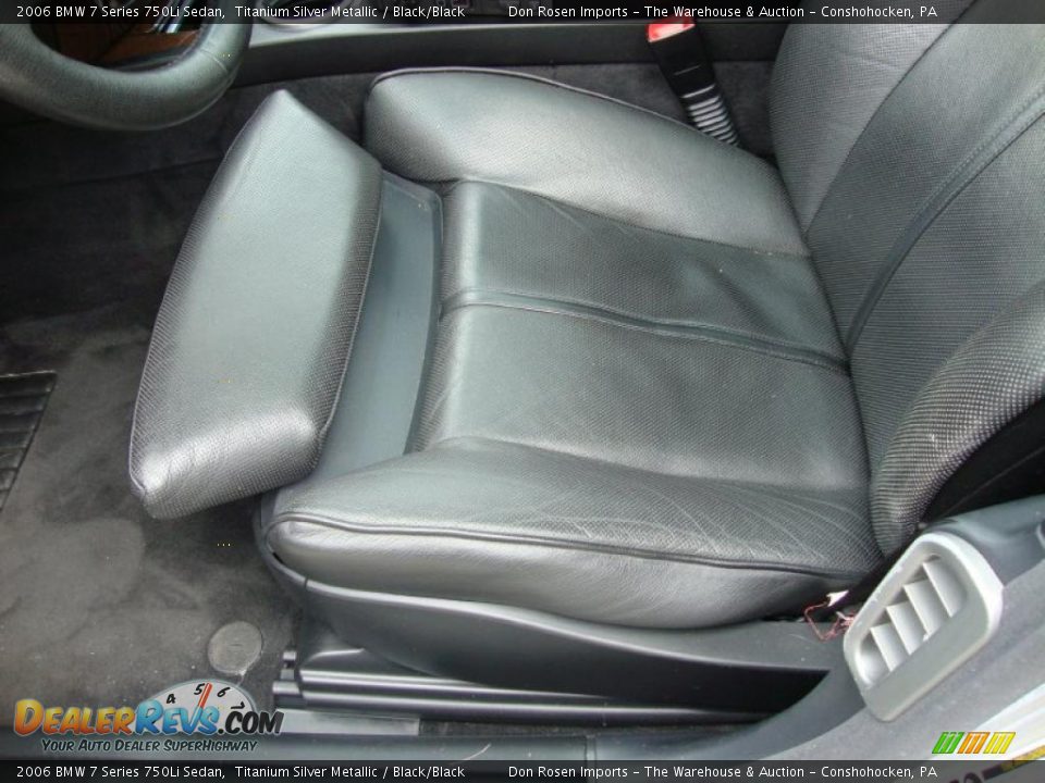 2006 BMW 7 Series 750Li Sedan Titanium Silver Metallic / Black/Black Photo #16