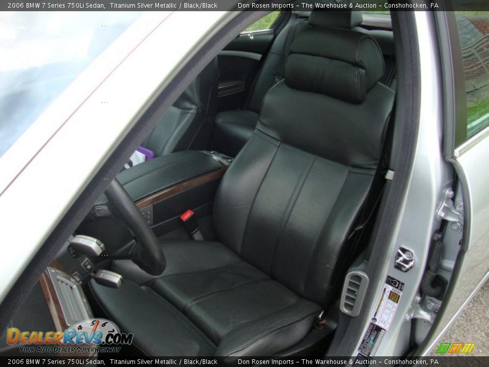 2006 BMW 7 Series 750Li Sedan Titanium Silver Metallic / Black/Black Photo #18