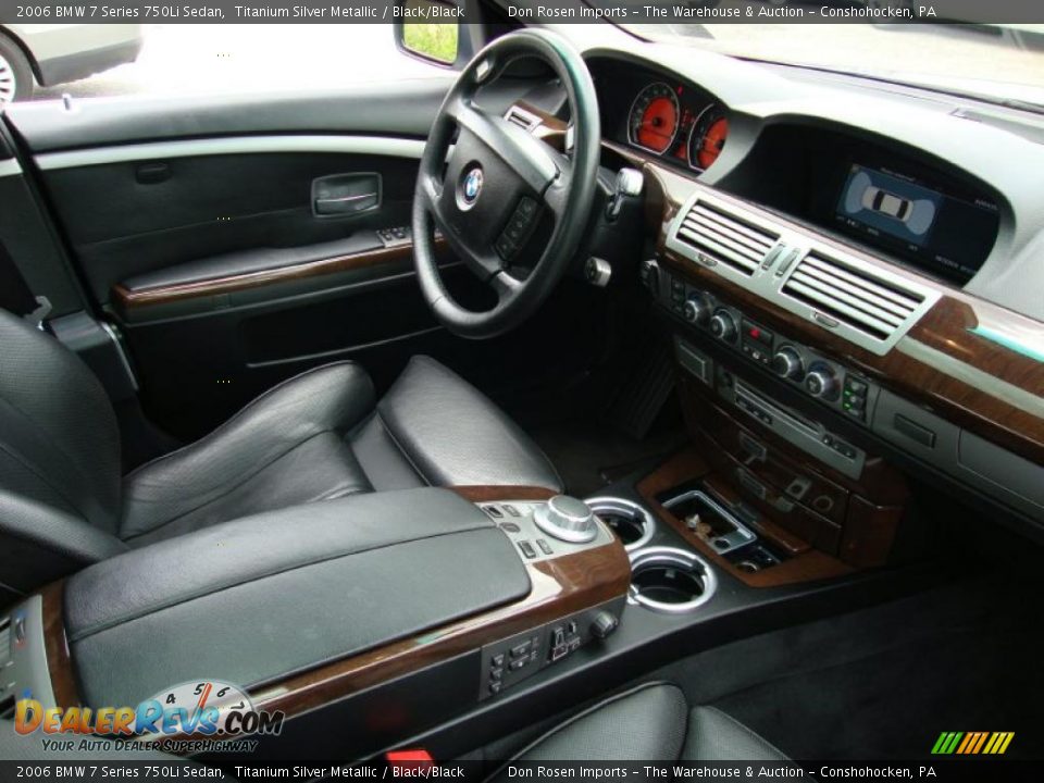 2006 BMW 7 Series 750Li Sedan Titanium Silver Metallic / Black/Black Photo #20