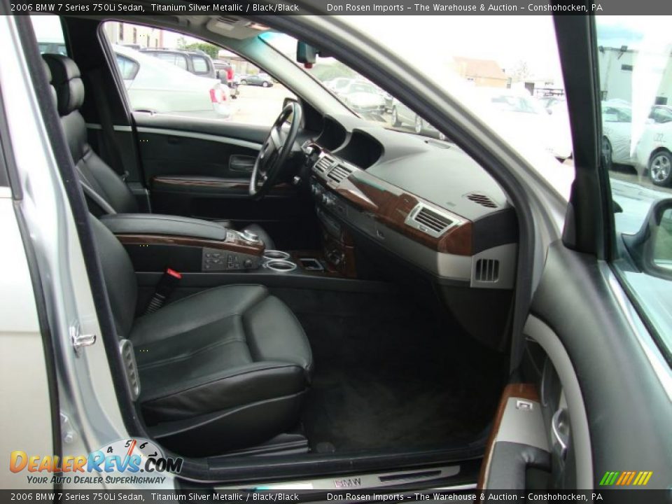 2006 BMW 7 Series 750Li Sedan Titanium Silver Metallic / Black/Black Photo #21
