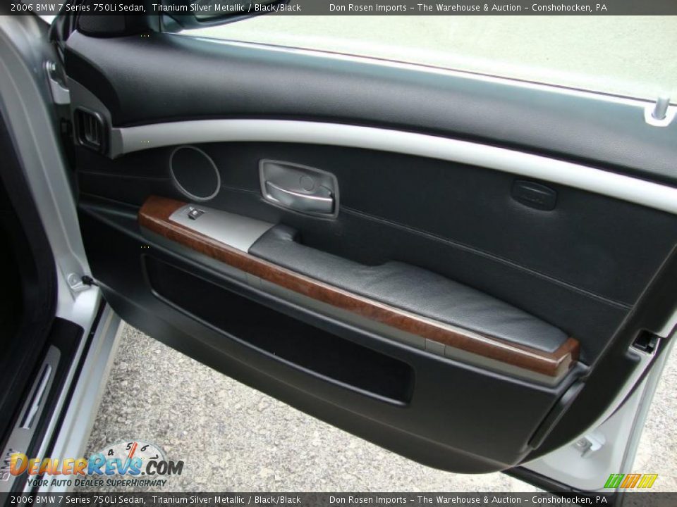 2006 BMW 7 Series 750Li Sedan Titanium Silver Metallic / Black/Black Photo #24