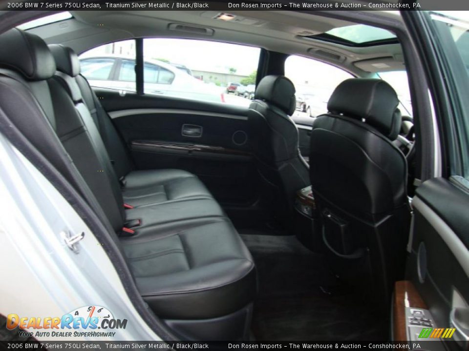 2006 BMW 7 Series 750Li Sedan Titanium Silver Metallic / Black/Black Photo #25