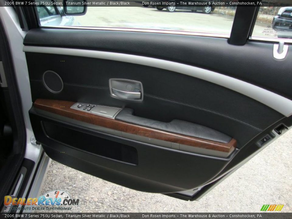 2006 BMW 7 Series 750Li Sedan Titanium Silver Metallic / Black/Black Photo #26
