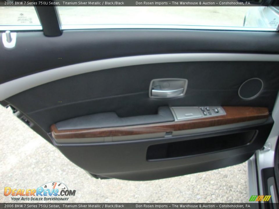 2006 BMW 7 Series 750Li Sedan Titanium Silver Metallic / Black/Black Photo #28