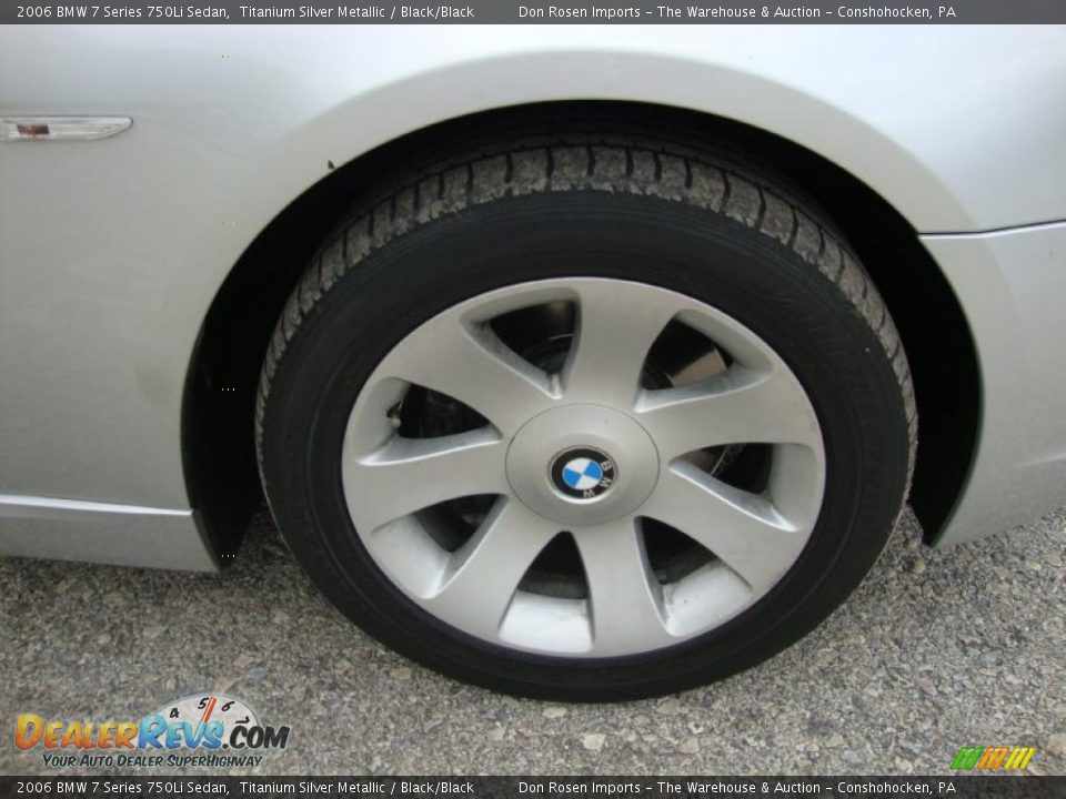 2006 BMW 7 Series 750Li Sedan Titanium Silver Metallic / Black/Black Photo #34