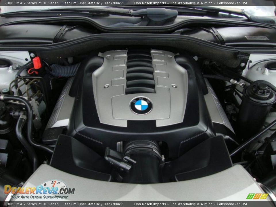 2006 BMW 7 Series 750Li Sedan Titanium Silver Metallic / Black/Black Photo #35