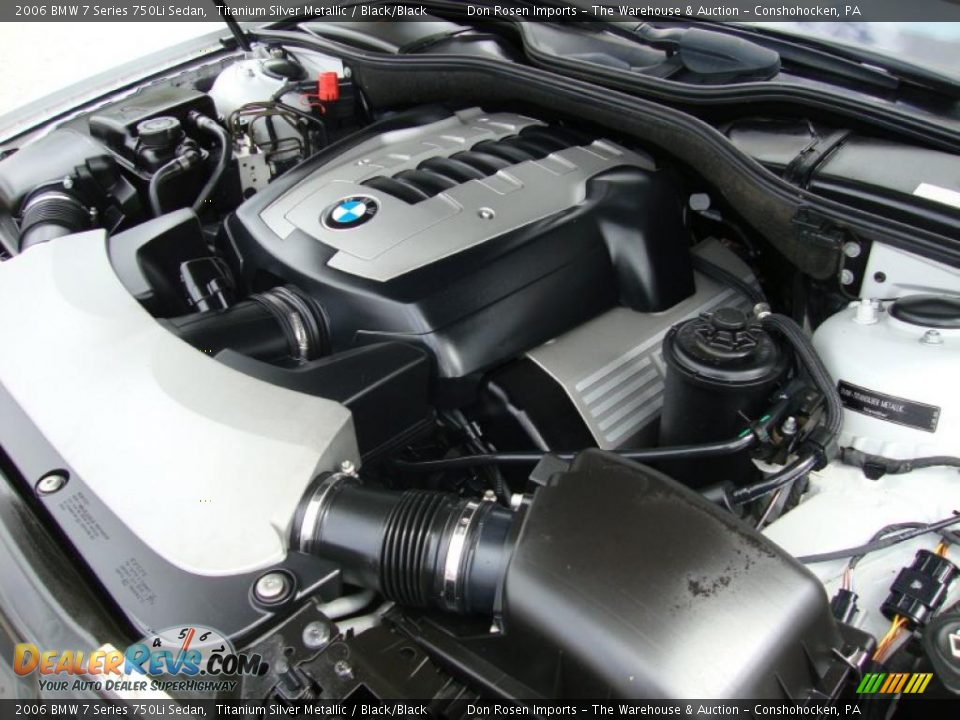 2006 BMW 7 Series 750Li Sedan Titanium Silver Metallic / Black/Black Photo #36