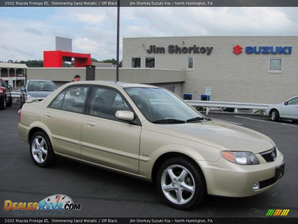 2002 Mazda Protege ES Shimmering Sand Metallic / Off Black Photo #1
