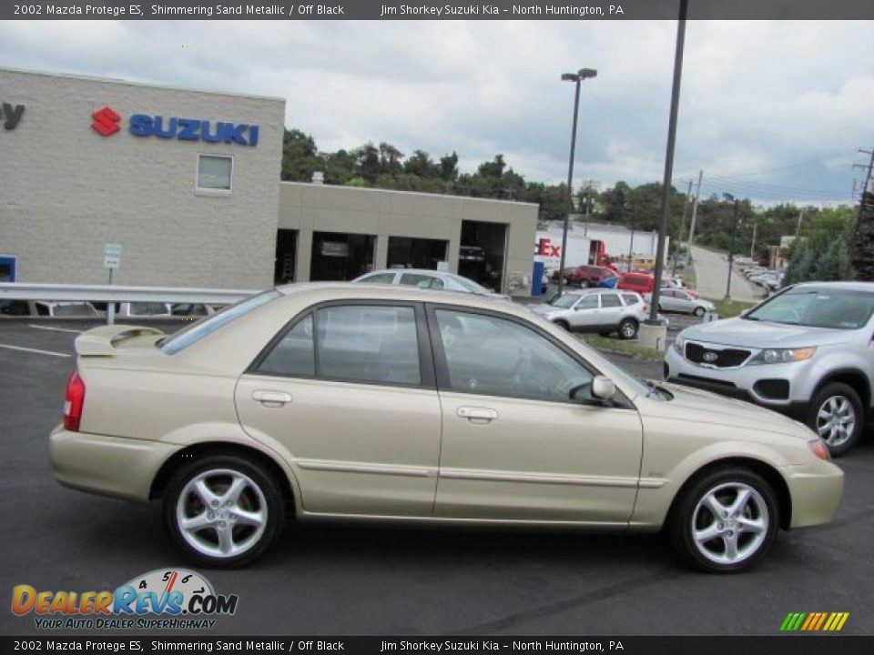 2002 Mazda Protege ES Shimmering Sand Metallic / Off Black Photo #2