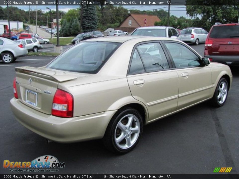 2002 Mazda Protege ES Shimmering Sand Metallic / Off Black Photo #3