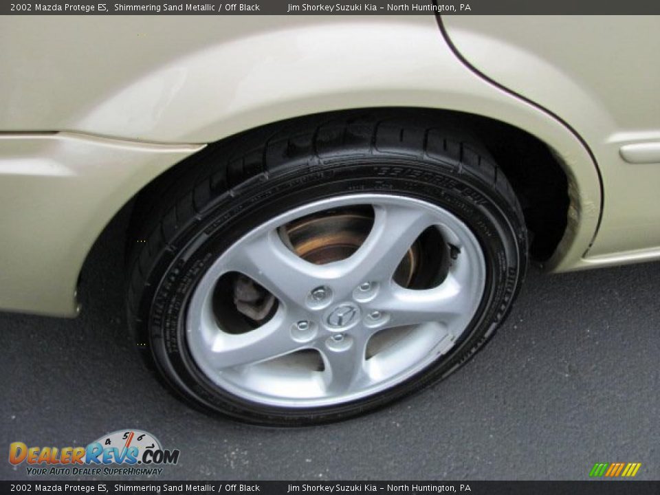 2002 Mazda Protege ES Shimmering Sand Metallic / Off Black Photo #4