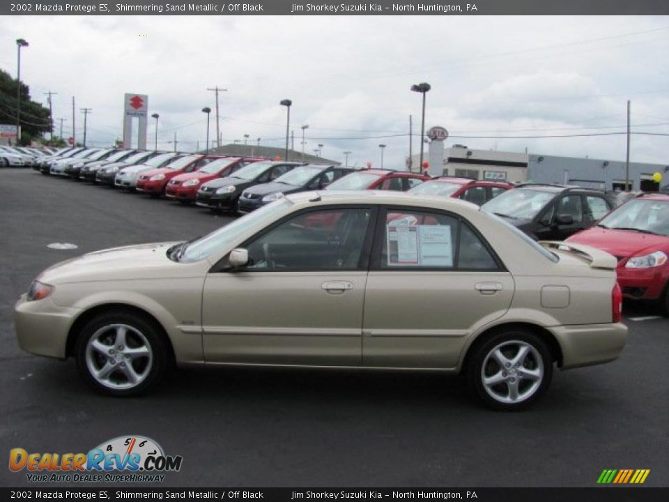 2002 Mazda Protege ES Shimmering Sand Metallic / Off Black Photo #5