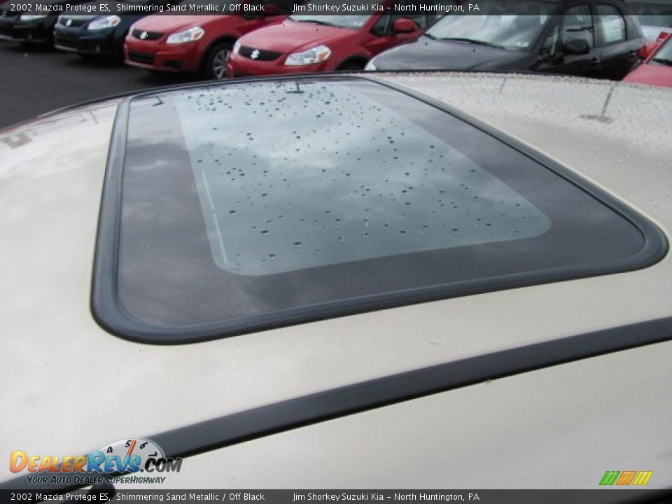 2002 Mazda Protege ES Shimmering Sand Metallic / Off Black Photo #7