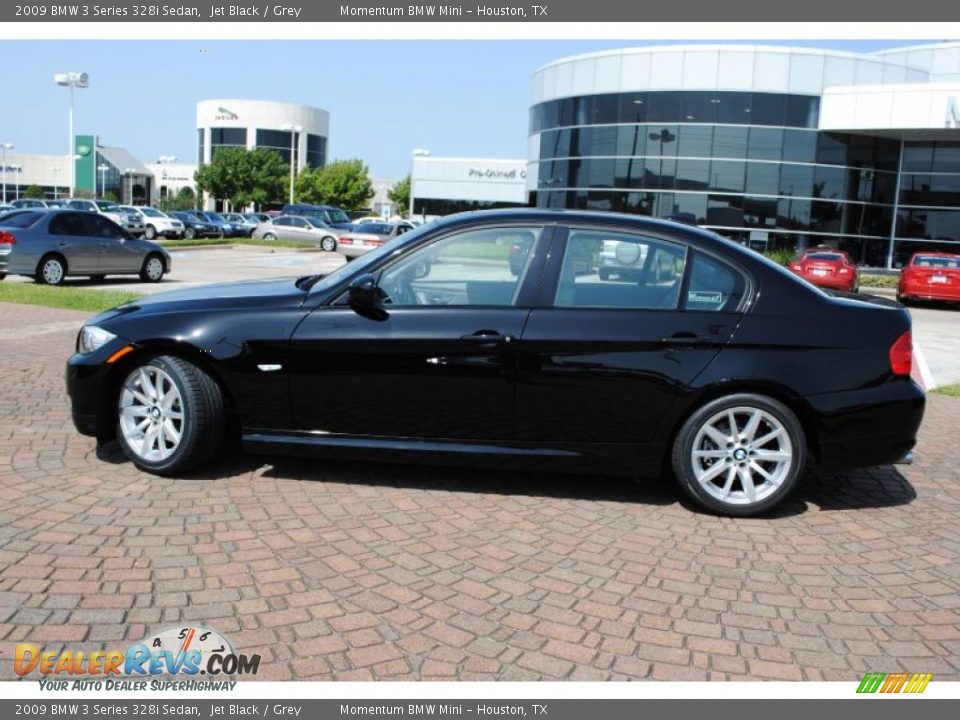 2009 BMW 3 Series 328i Sedan Jet Black / Grey Photo #2