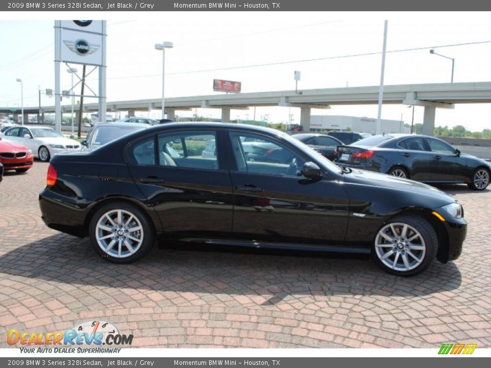 2009 BMW 3 Series 328i Sedan Jet Black / Grey Photo #6