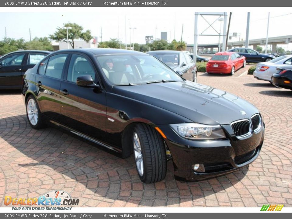 2009 BMW 3 Series 328i Sedan Jet Black / Grey Photo #7