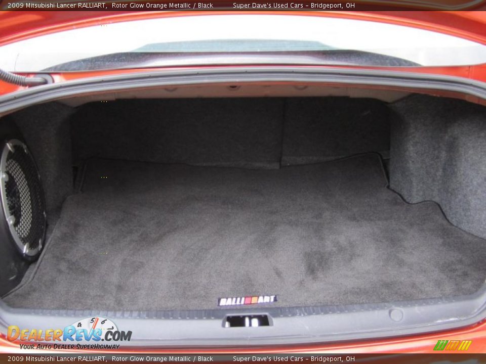 2009 Mitsubishi Lancer RALLIART Rotor Glow Orange Metallic / Black Photo #14