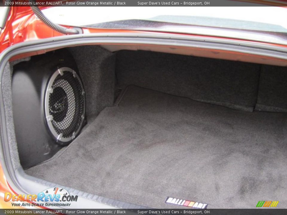 2009 Mitsubishi Lancer RALLIART Rotor Glow Orange Metallic / Black Photo #15