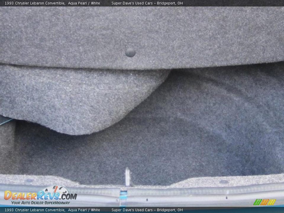 1993 Chrysler Lebaron Convertible Aqua Pearl / White Photo #13