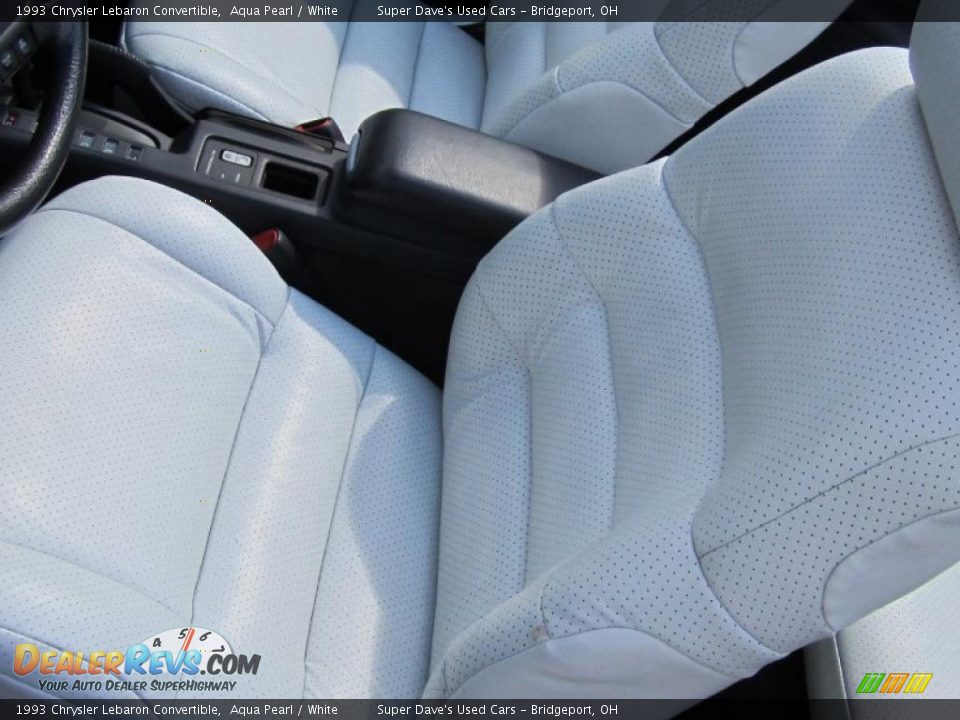 1993 Chrysler Lebaron Convertible Aqua Pearl / White Photo #17