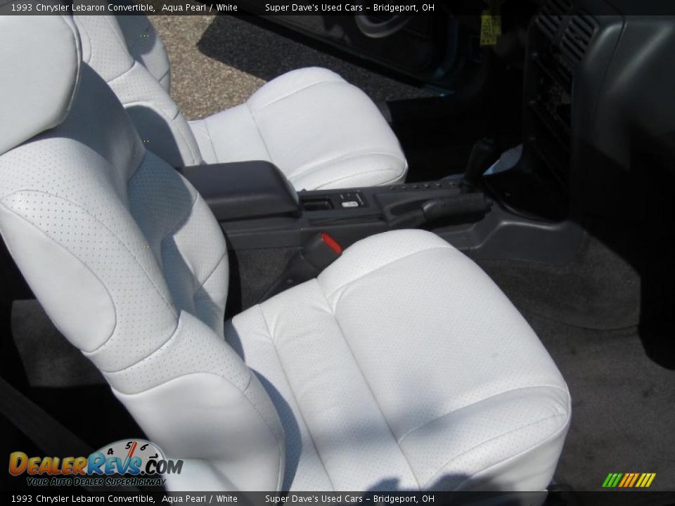 1993 Chrysler Lebaron Convertible Aqua Pearl / White Photo #19