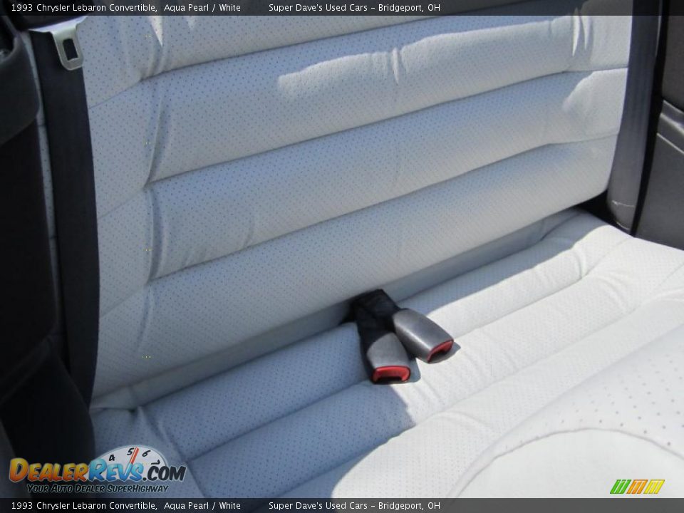 1993 Chrysler Lebaron Convertible Aqua Pearl / White Photo #21