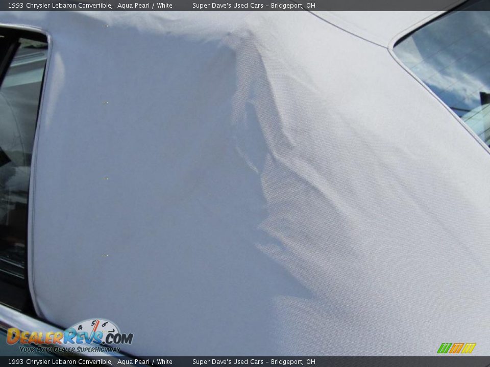 1993 Chrysler Lebaron Convertible Aqua Pearl / White Photo #24