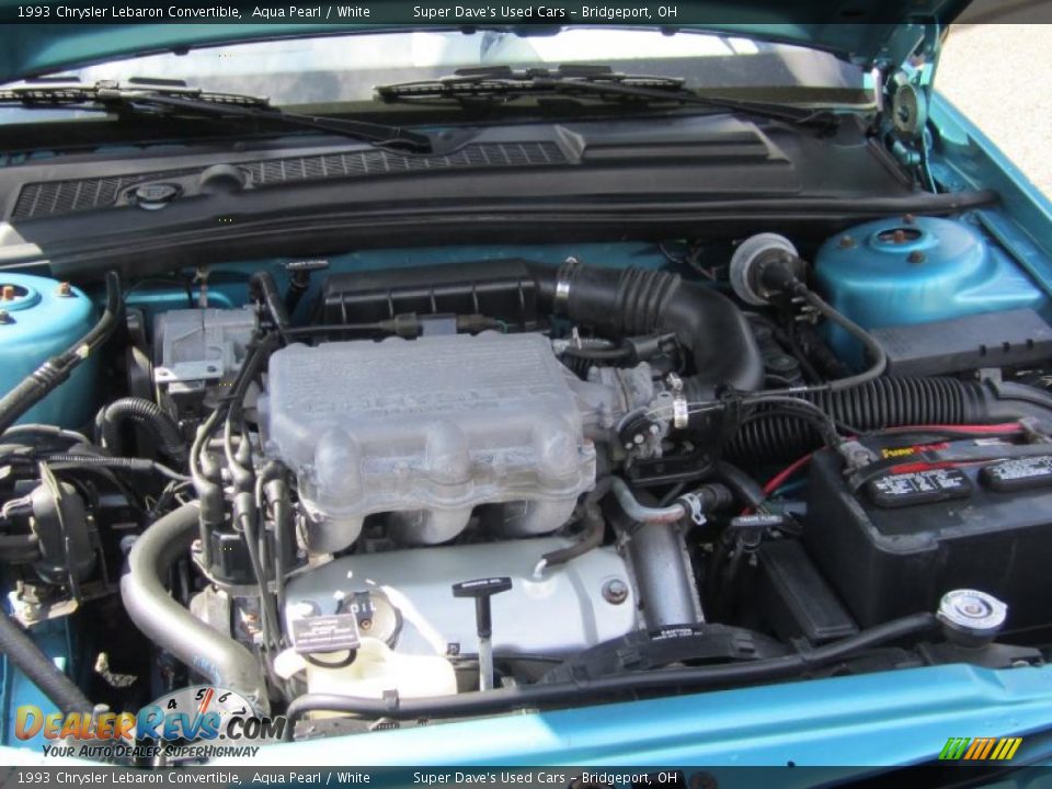 1993 Chrysler Lebaron Convertible Aqua Pearl / White Photo #27