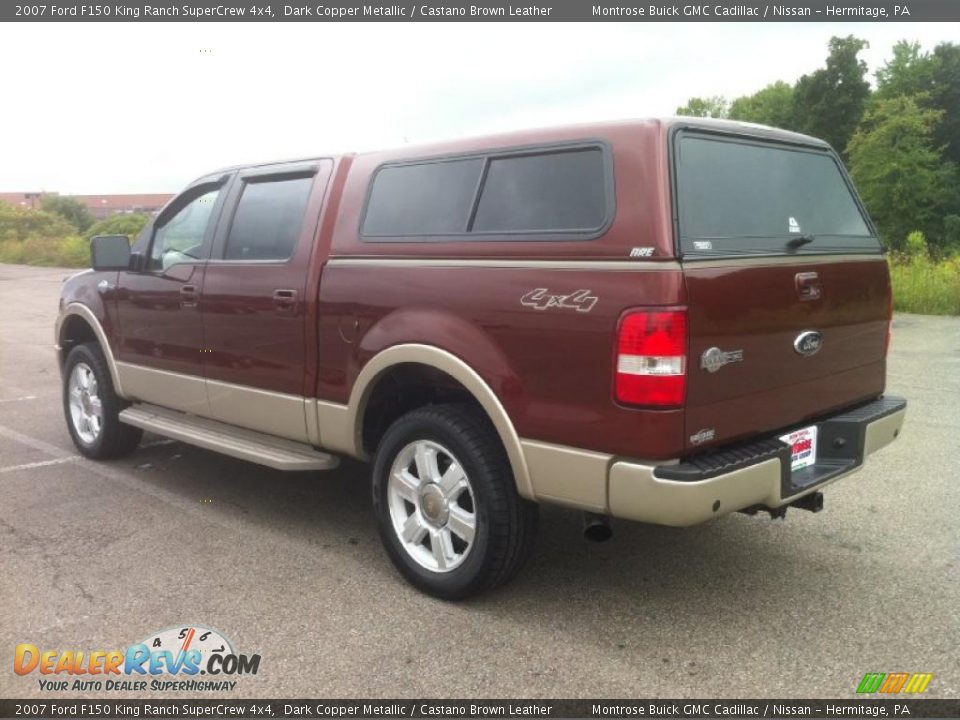 2007 Ford F150 King Ranch SuperCrew 4x4 Dark Copper Metallic / Castano Brown Leather Photo #4