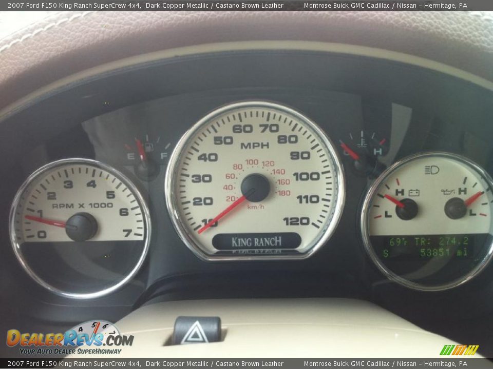 2007 Ford F150 King Ranch SuperCrew 4x4 Dark Copper Metallic / Castano Brown Leather Photo #9