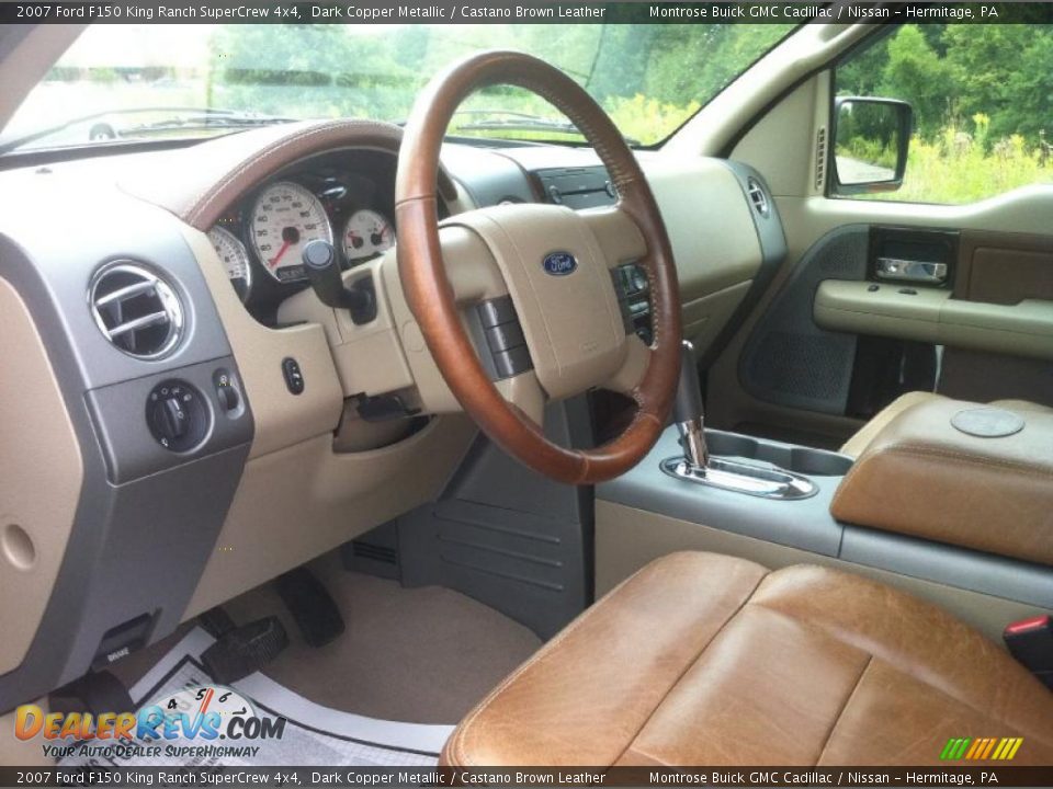 2007 Ford F150 King Ranch SuperCrew 4x4 Dark Copper Metallic / Castano Brown Leather Photo #10