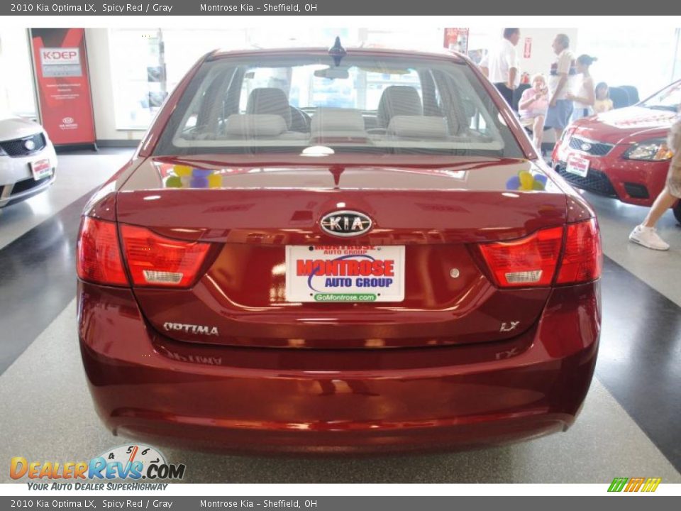 2010 Kia Optima LX Spicy Red / Gray Photo #5