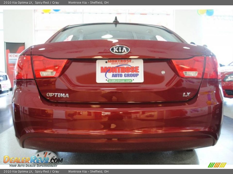 2010 Kia Optima LX Spicy Red / Gray Photo #6