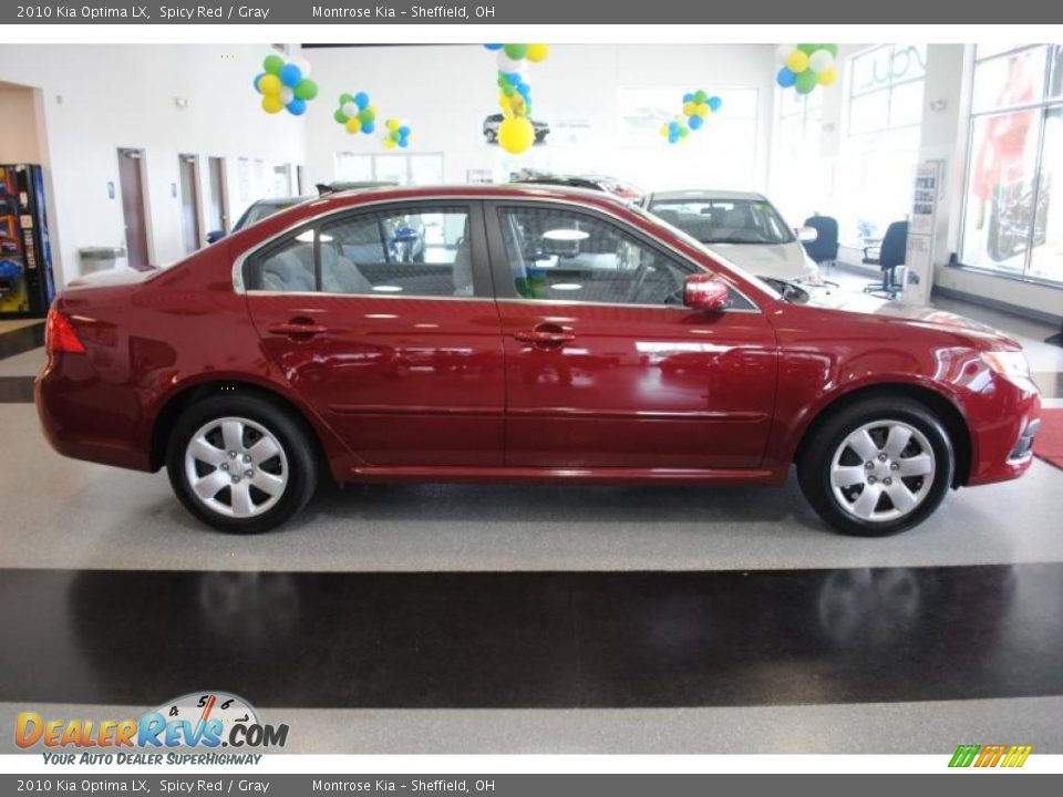 2010 Kia Optima LX Spicy Red / Gray Photo #8