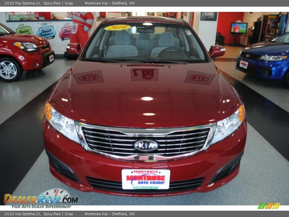 2010 Kia Optima LX Spicy Red / Gray Photo #10