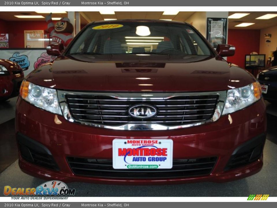 2010 Kia Optima LX Spicy Red / Gray Photo #11