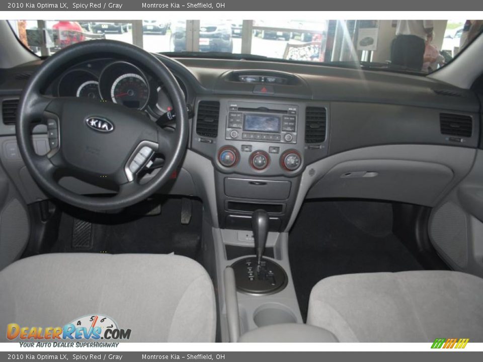 2010 Kia Optima LX Spicy Red / Gray Photo #12