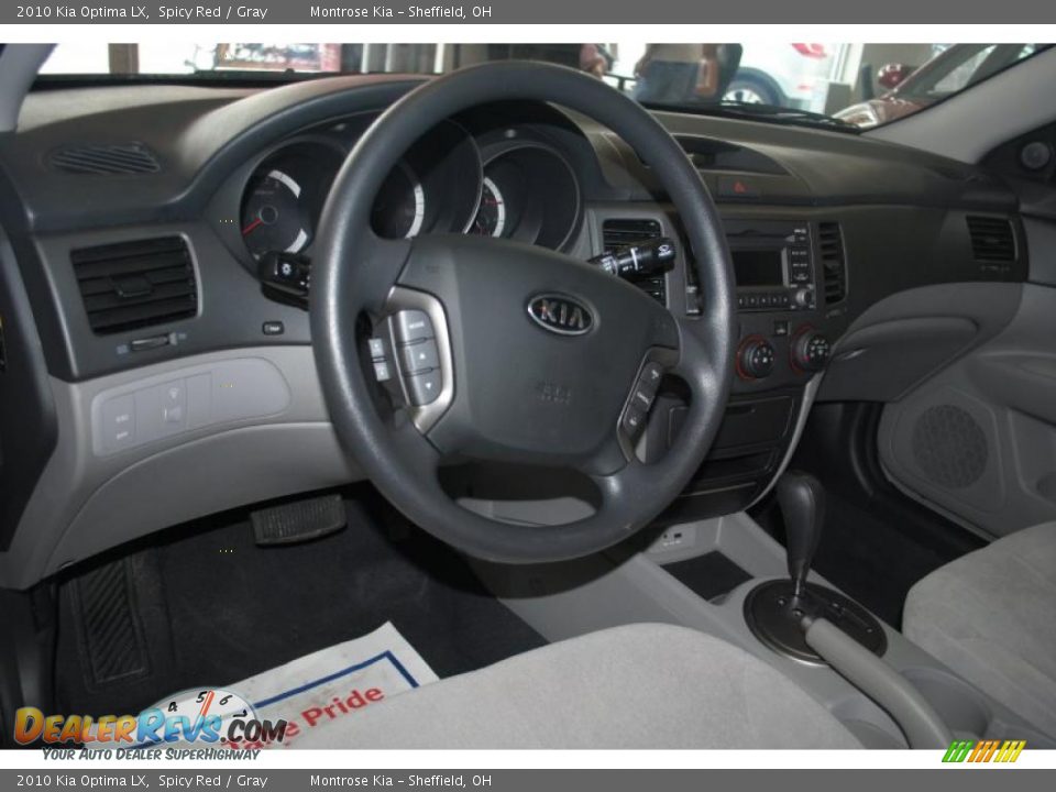 2010 Kia Optima LX Spicy Red / Gray Photo #13