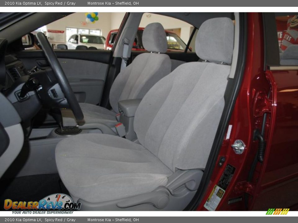 2010 Kia Optima LX Spicy Red / Gray Photo #15