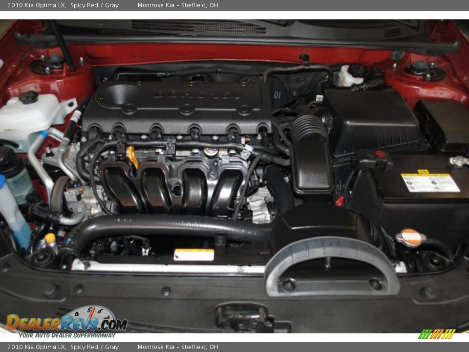 2010 Kia Optima LX Spicy Red / Gray Photo #22