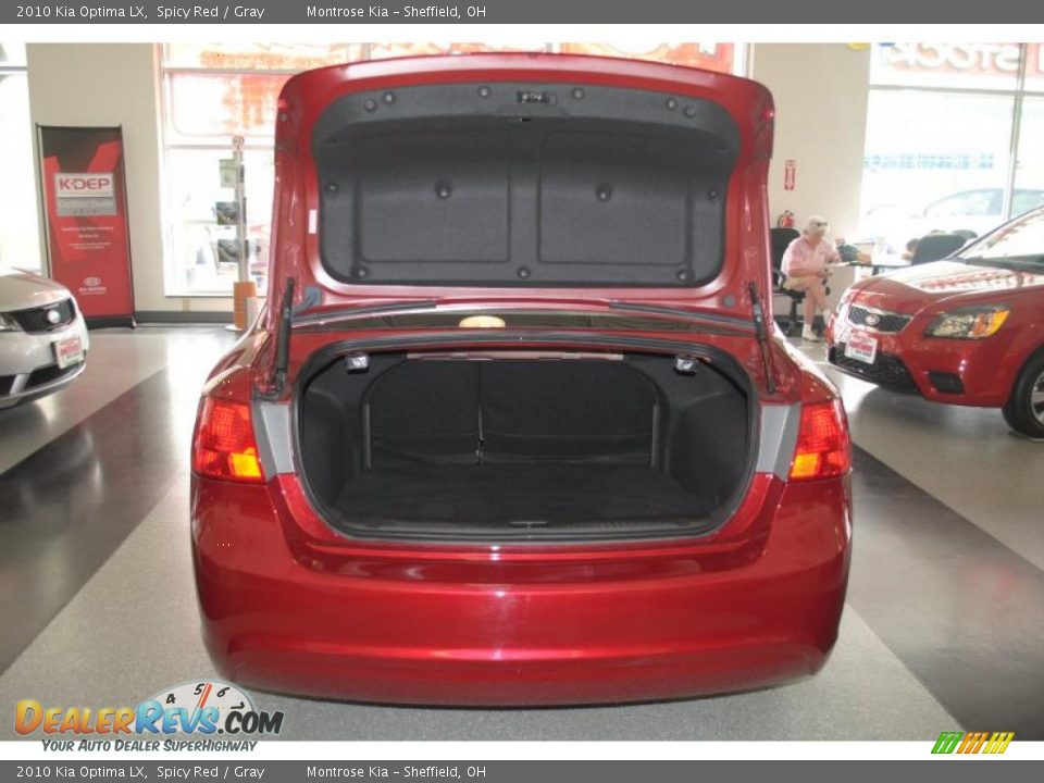 2010 Kia Optima LX Spicy Red / Gray Photo #23