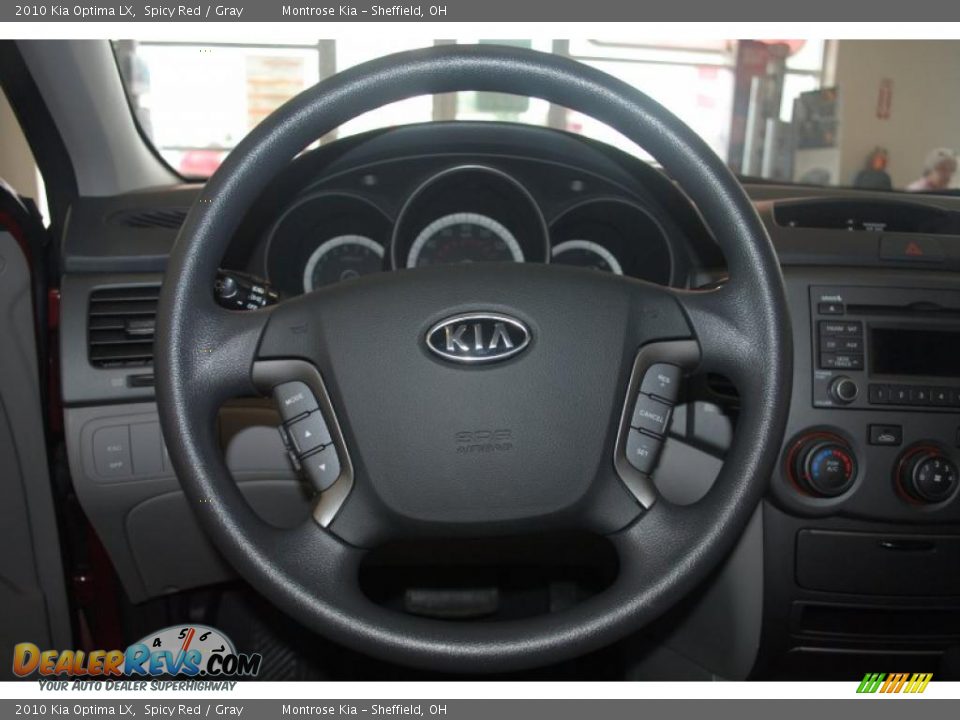 2010 Kia Optima LX Spicy Red / Gray Photo #31