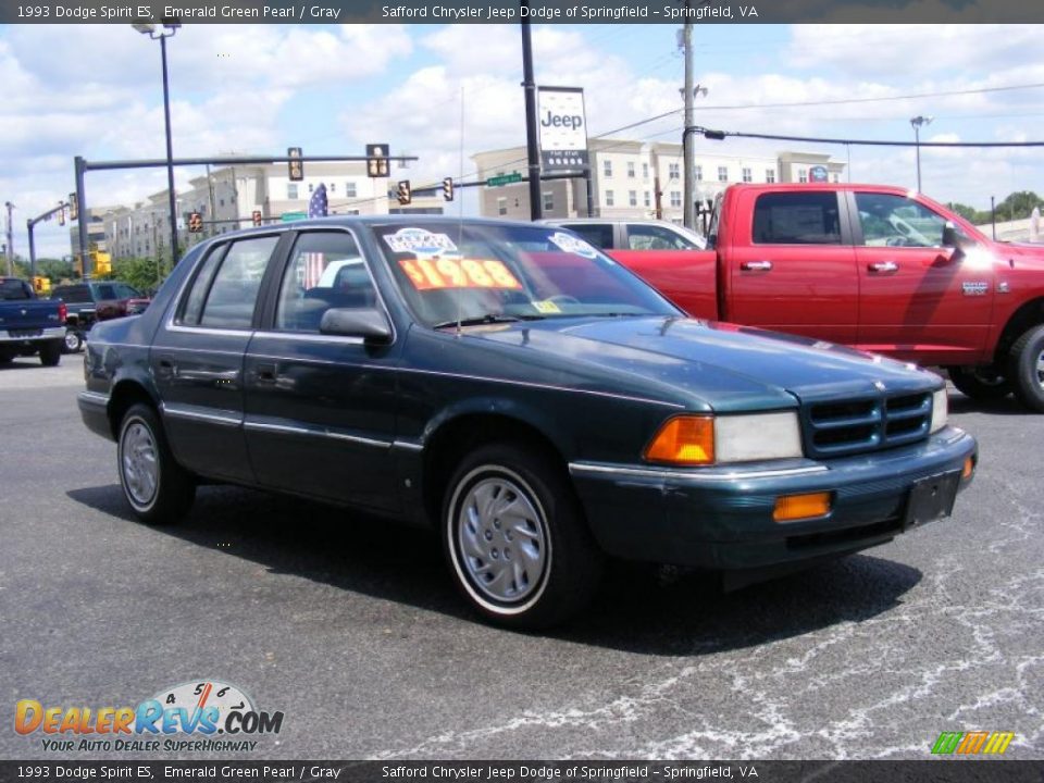 1993 Dodge Spirit ES Emerald Green Pearl / Gray Photo #3