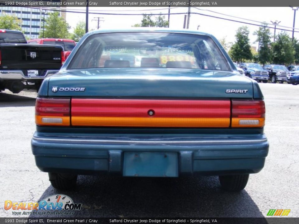 1993 Dodge Spirit ES Emerald Green Pearl / Gray Photo #6