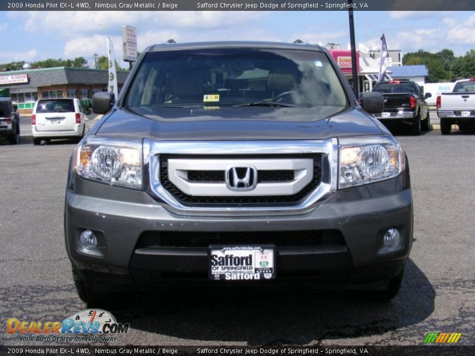 2009 Honda Pilot EX-L 4WD Nimbus Gray Metallic / Beige Photo #2